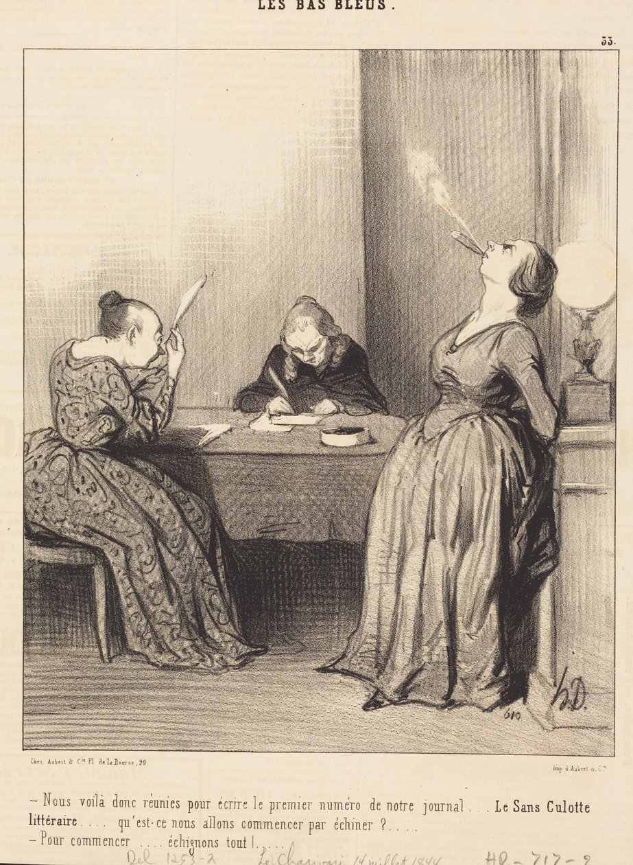 Jsme tu ... shromážděné, abychom napsaly první číslo ... od Honoré Daumier