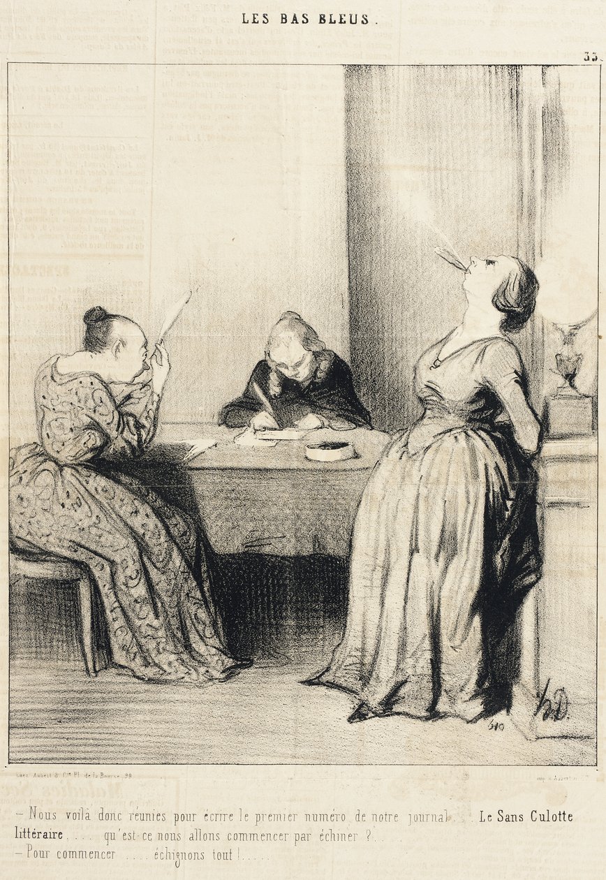 Tak jsme tady... sešlé, abychom napsaly první číslo... od Honoré Daumier