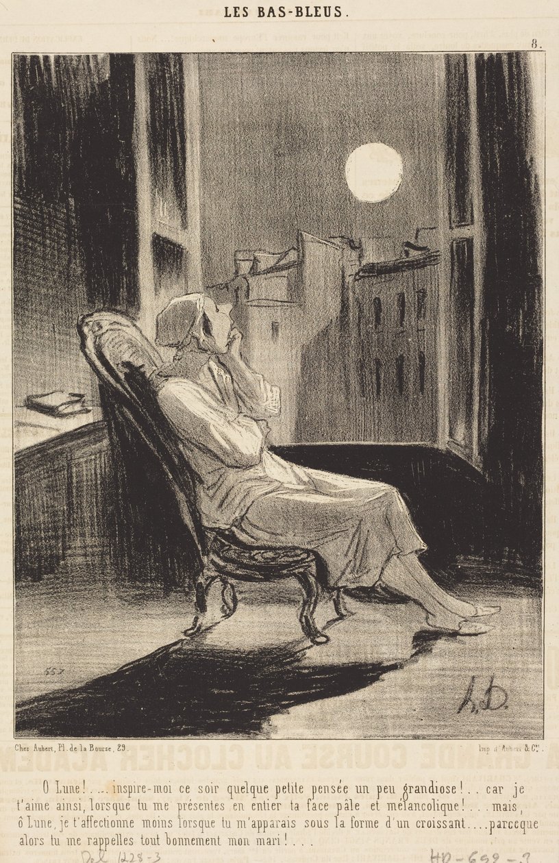 Ó, Měsíce!... vnukni mi dnes večer nějakou malou myšlenku... od Honoré Daumier