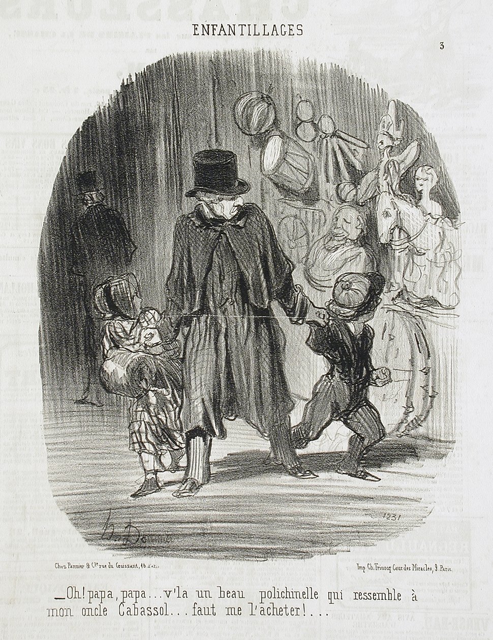 Ach! Tati, tati... tam je krásný Polichinelle... od Honoré Daumier