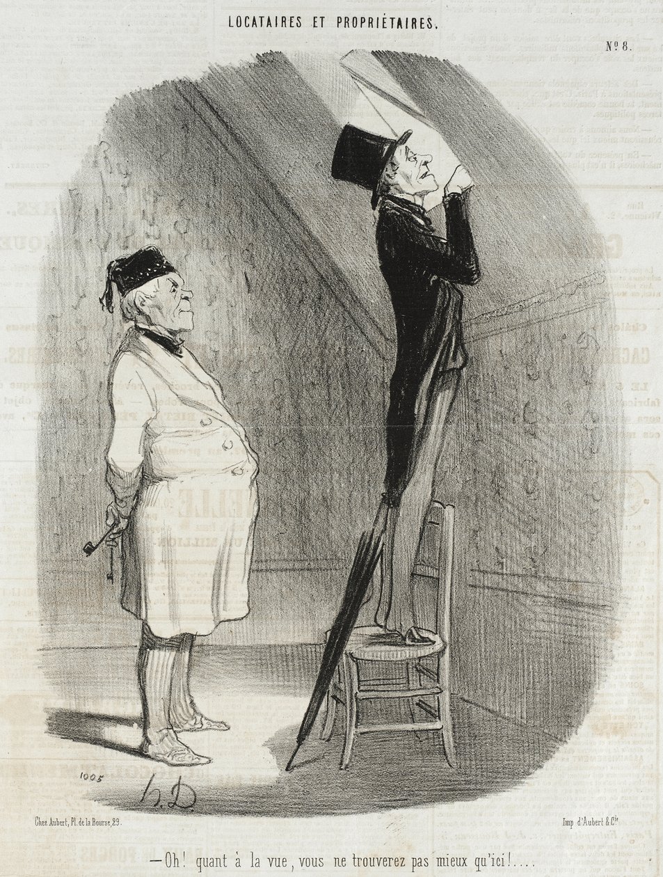 Ach! Co se týče výhledu, nic lepšího než zde nenajdete! od Honoré Daumier