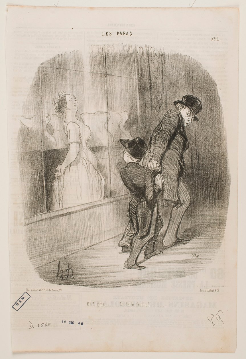Ach, tatínku, ... jaká krásná žena! od Honoré Daumier