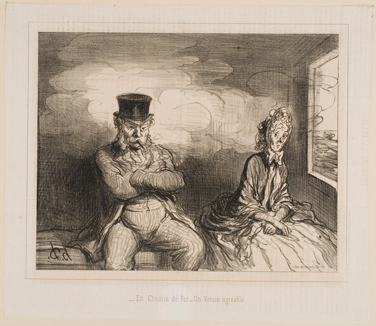 Ve vlaku... Příjemný společník od Honoré Daumier
