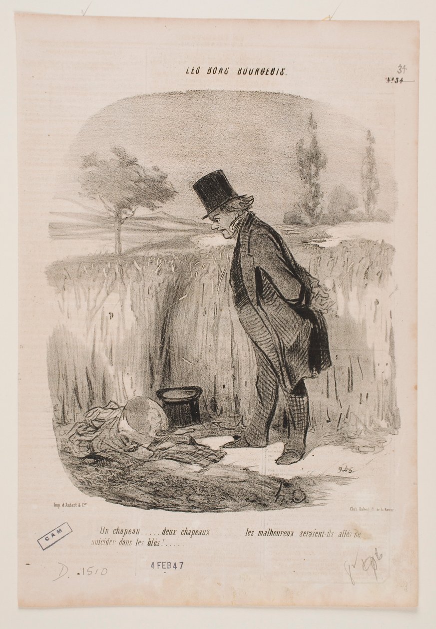 Jeden klobouk... Dva klobouky... od Honoré Daumier