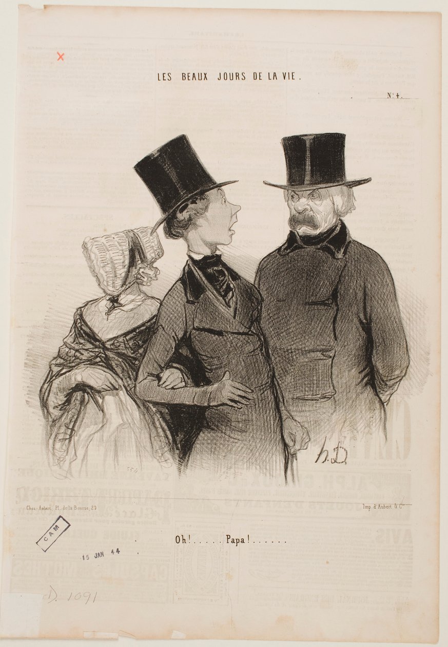 Jejda... Tatínku!... od Honoré Daumier