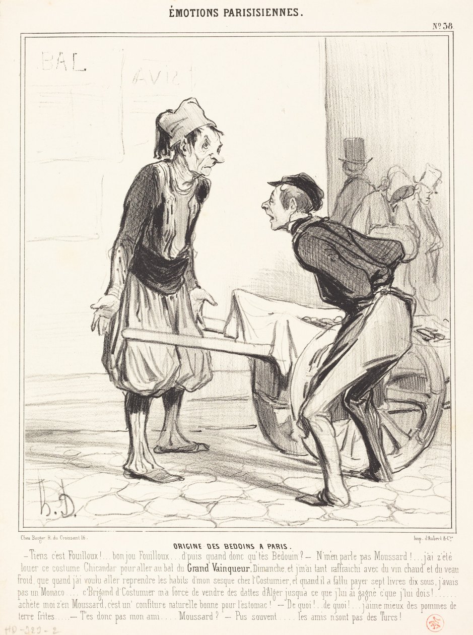 Původ beduínů v Paříži od Honoré Daumier