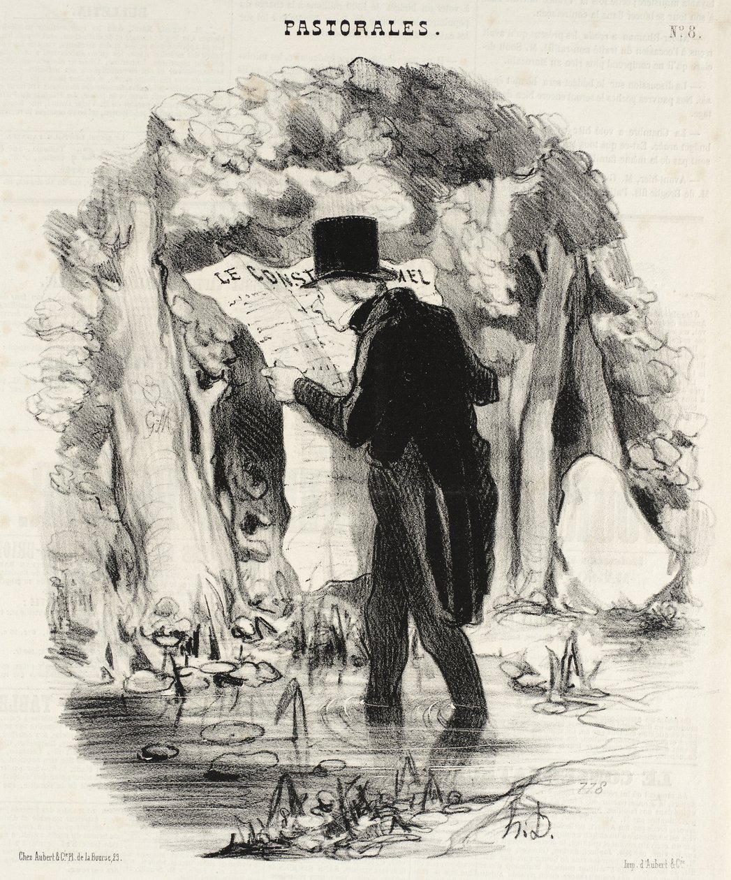 Kam může vést četba listu Le Constitutionnel! od Honoré Daumier