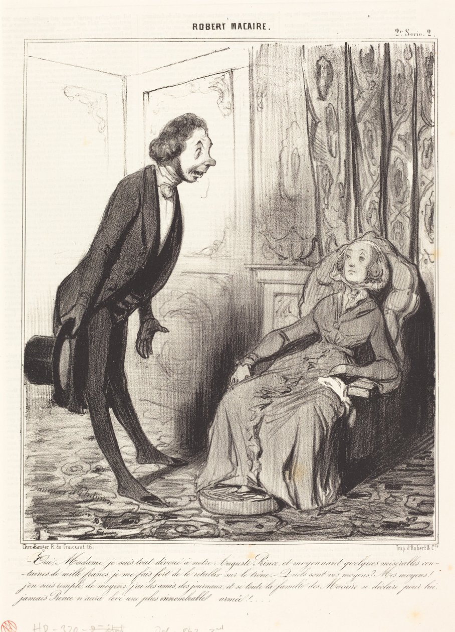 Ano, paní, jsem zcela oddán našemu... princi... od Honoré Daumier