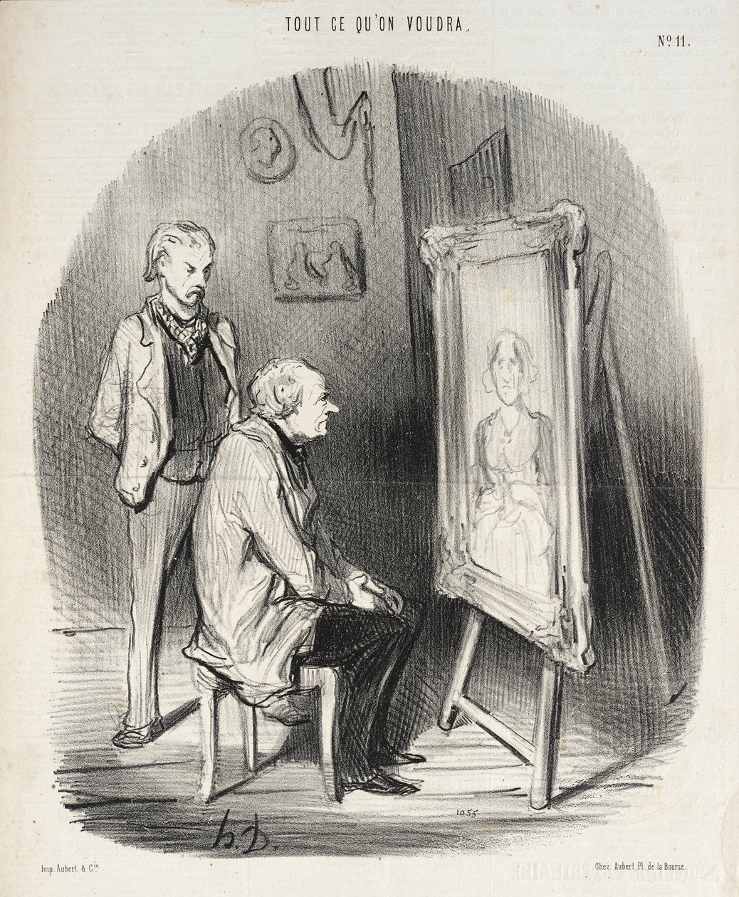 Ano, je to opravdu moje zesnulá žena!... jen se mi zdá, že jste jí příliš polichotil!... od Honoré Daumier