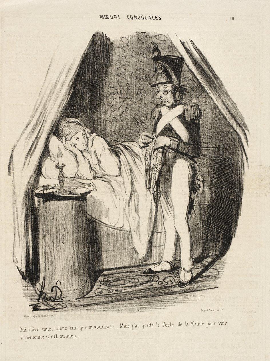 Ano, drahá přítelkyně, žárlivý, jak jen budeš chtít!... od Honoré Daumier
