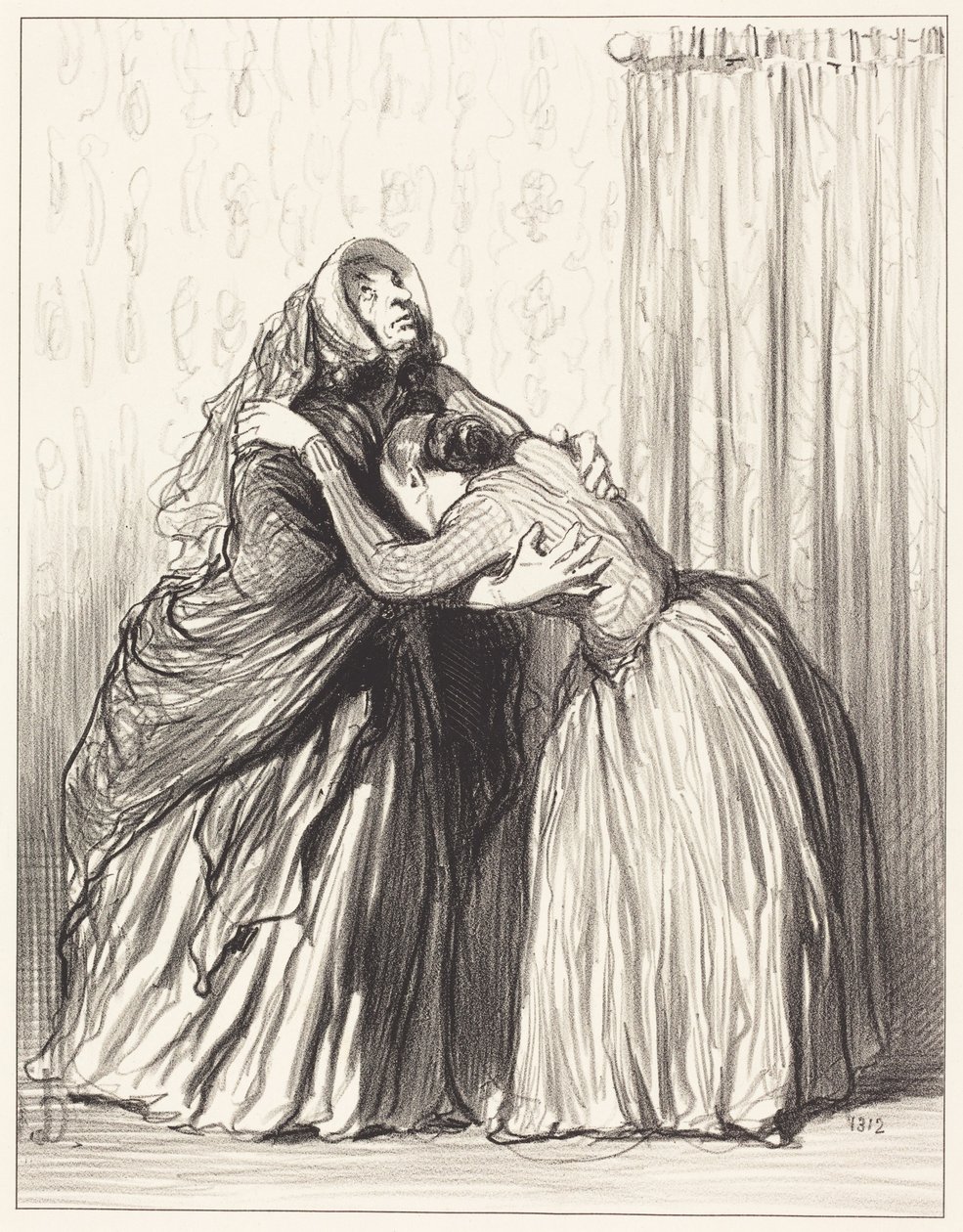Ano, má drahá, můj manžel ponížil mou důstojnost... od Honoré Daumier