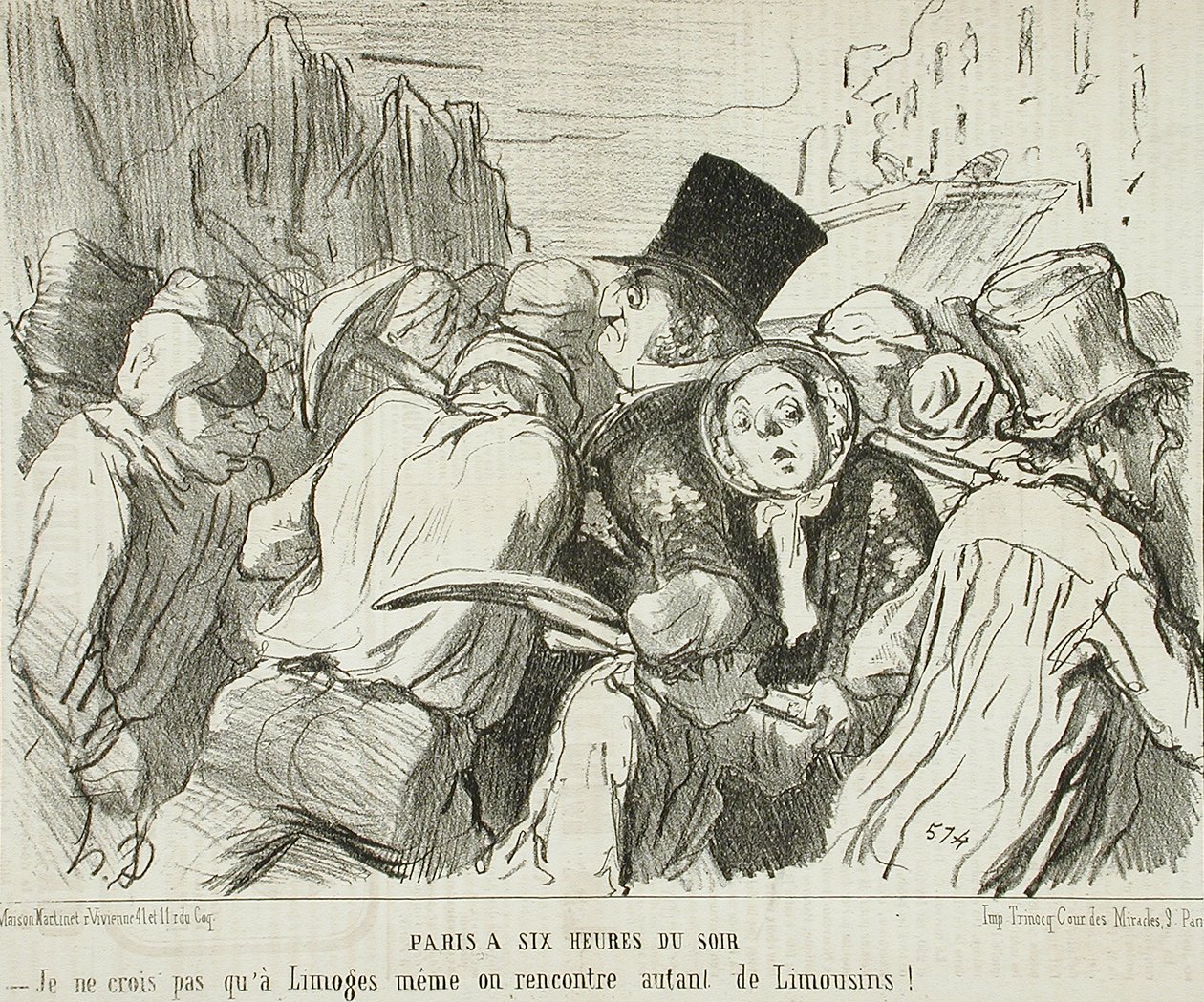 Paříž v šest hodin večer od Honoré Daumier