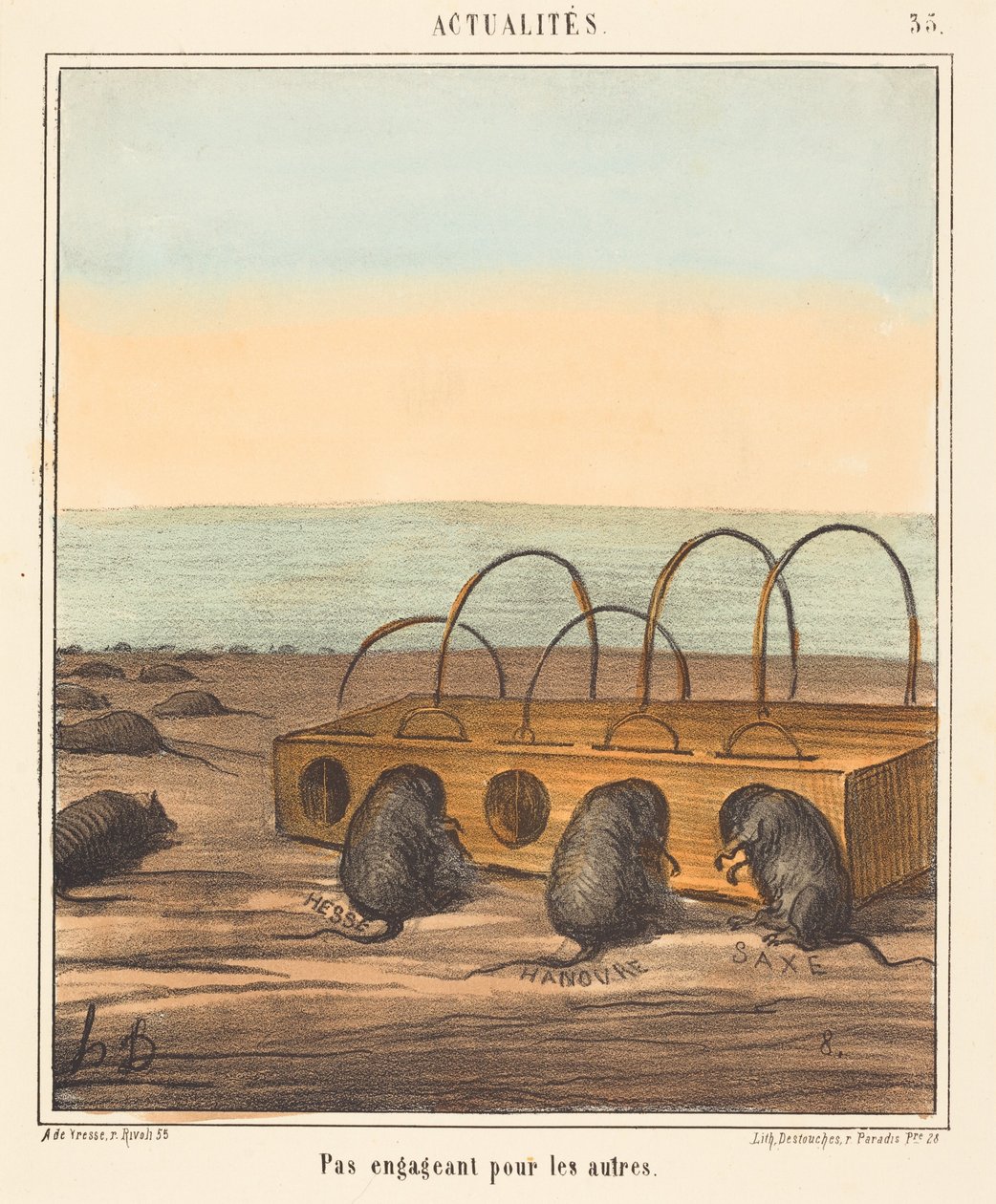Nicht einladend für die anderen od Honoré Daumier