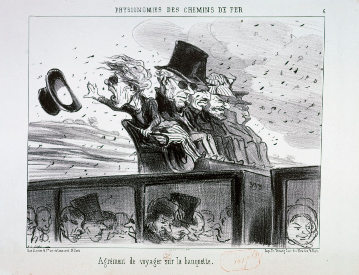 Obraz železnice č. 6: Potěšení z cestování na lavici. od Honoré Daumier