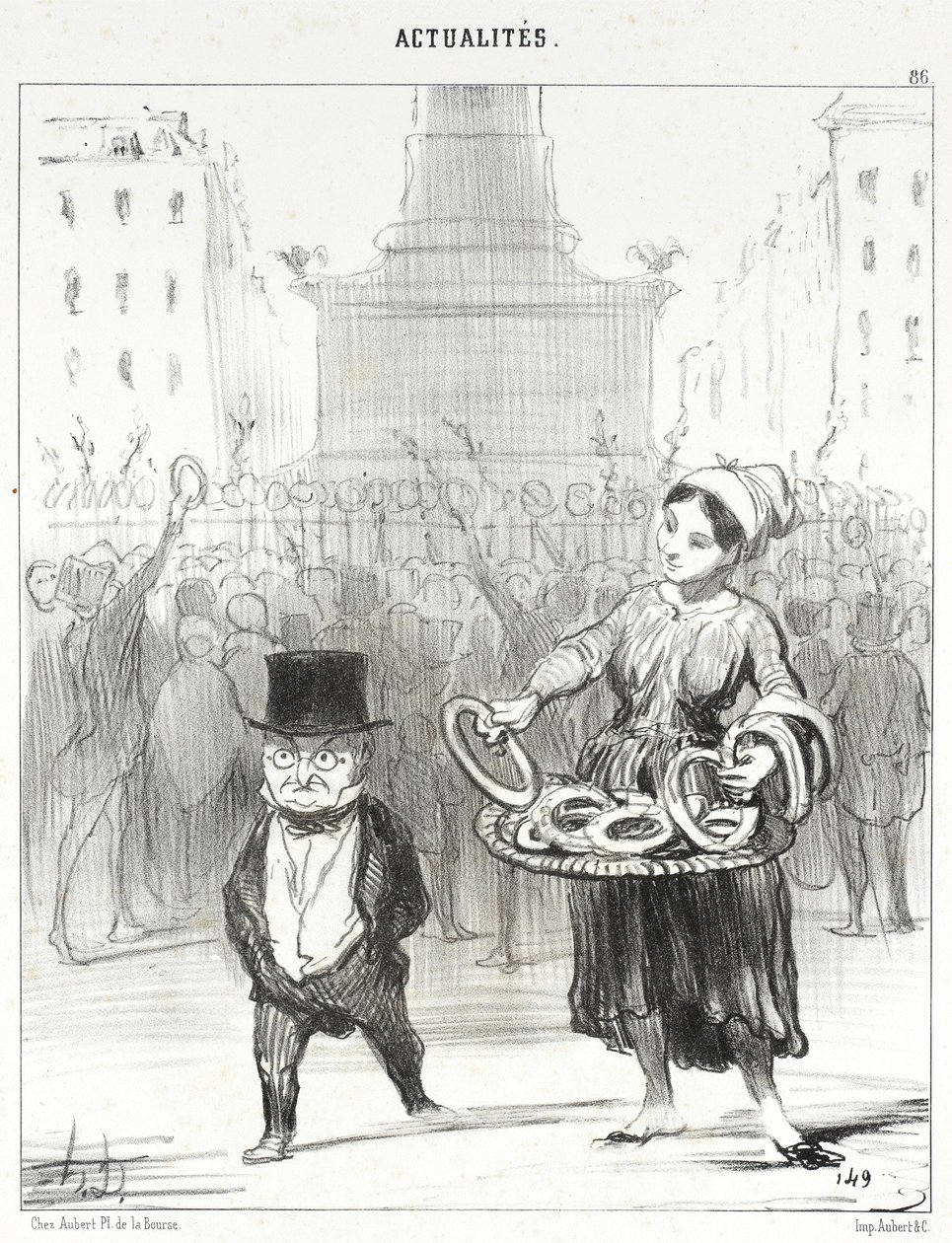 Náměstí Bastily od Honoré Daumier