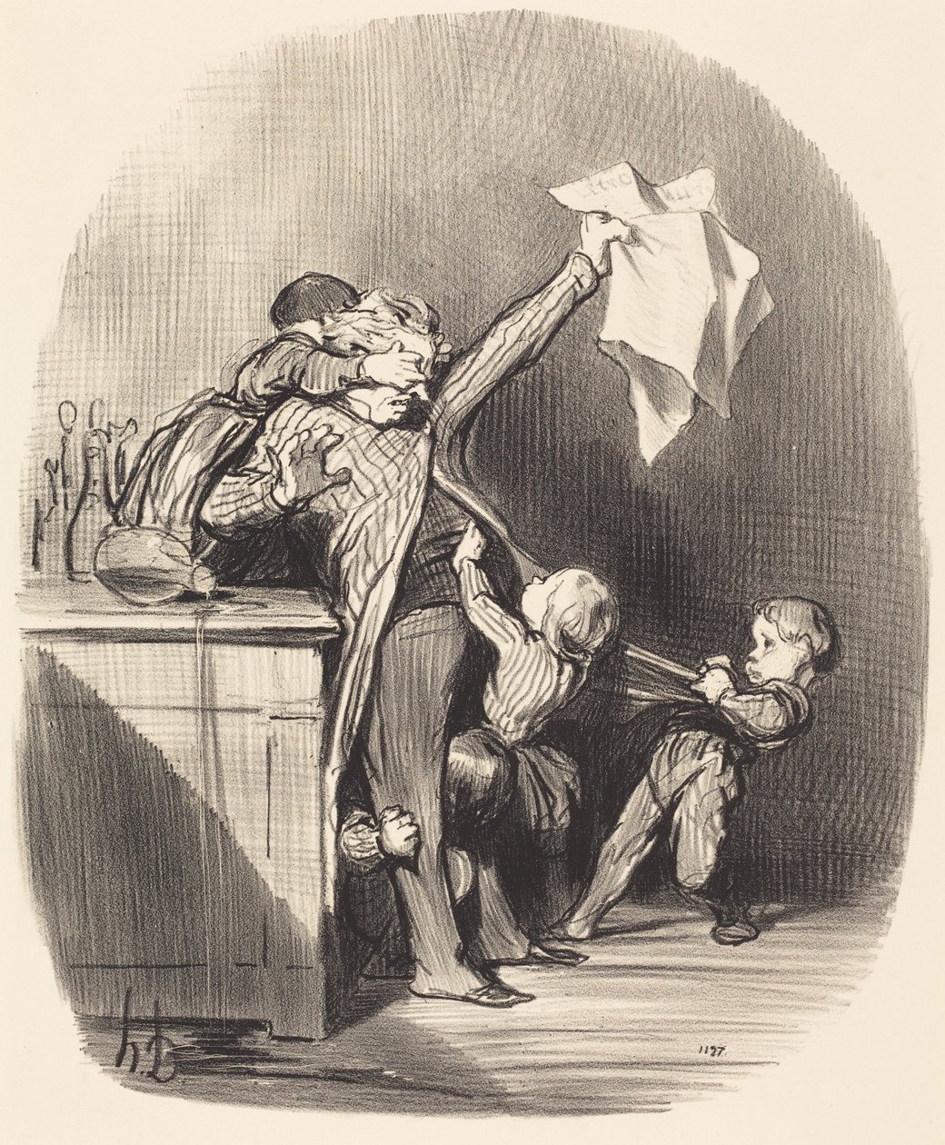 Radosti otcovství od Honoré Daumier