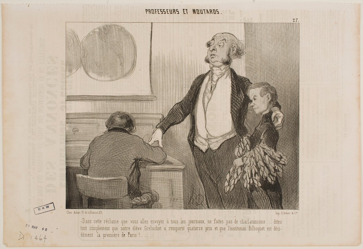 Prosím, žádné přehánění v tomto článku, který bude rozeslán do všech novin... od Honoré Daumier