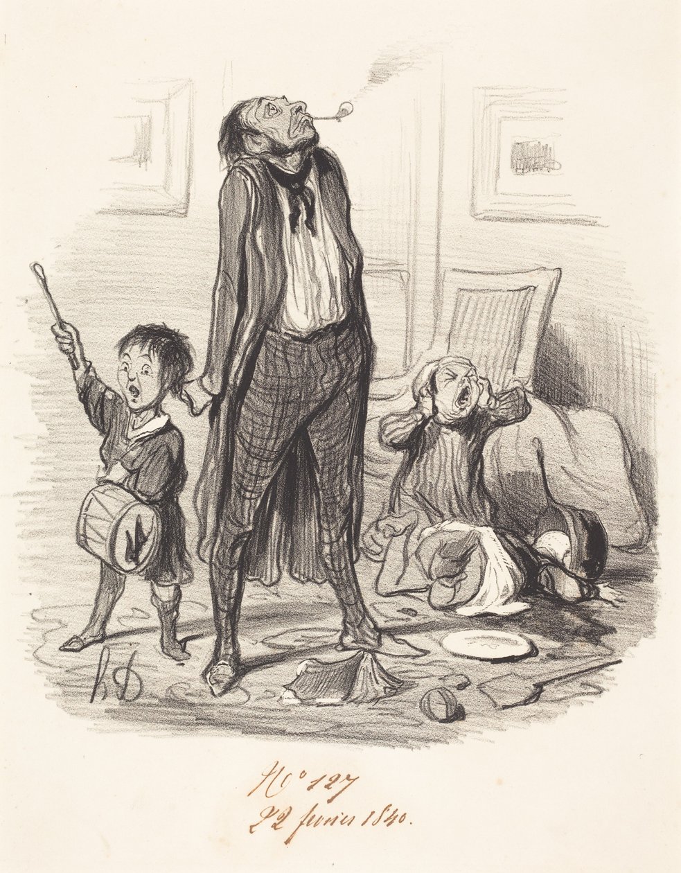 Klasický básník skládající eklogu... od Honoré Daumier