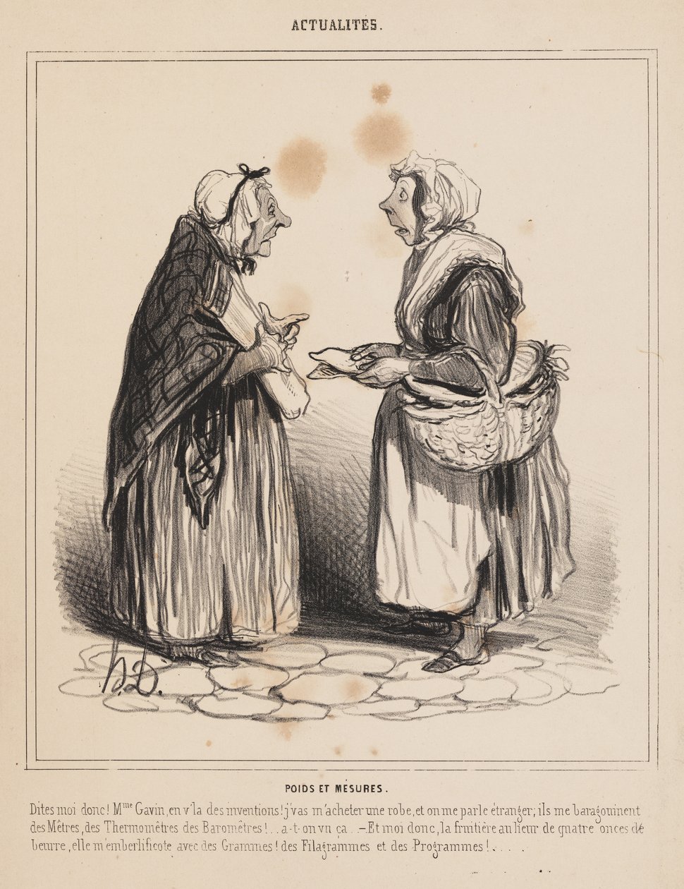 Váhy a míry, z „Actualités“ od Honoré Daumier
