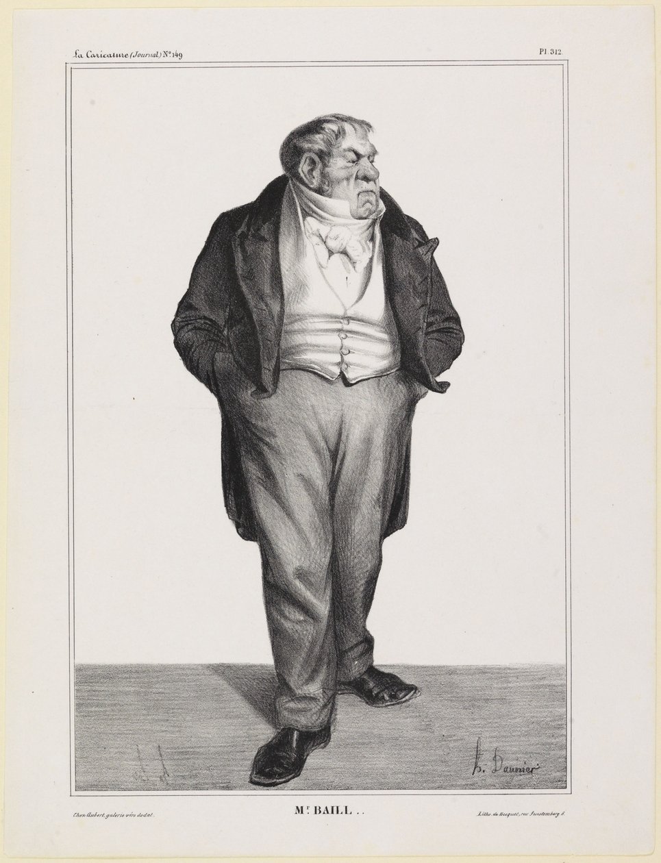 Portrét M. Baillota od Honoré Daumier