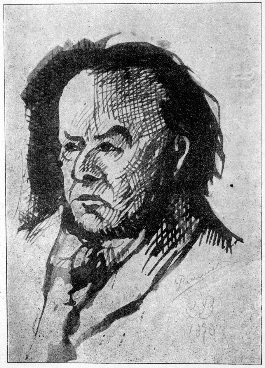 Portrét Daumiera od Charlese Baudelaira v roce 1890: Rukopis autogramu Charlese Baudelaira - Paříž, Auguste Blaizot od Honoré Daumier