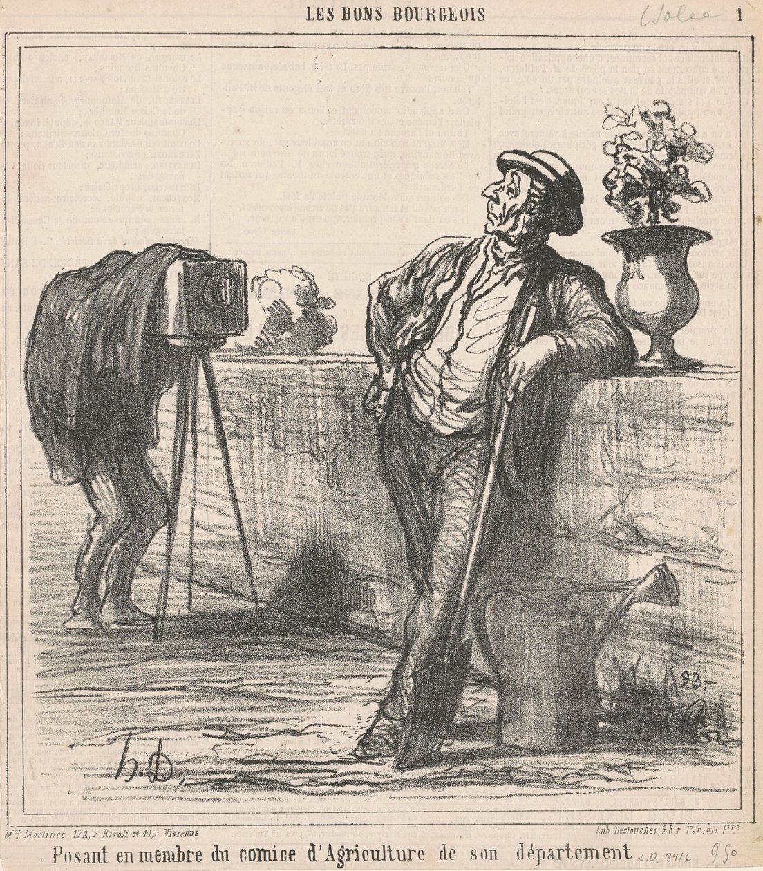 Vydává se za člena zemědělského výboru... od Honoré Daumier