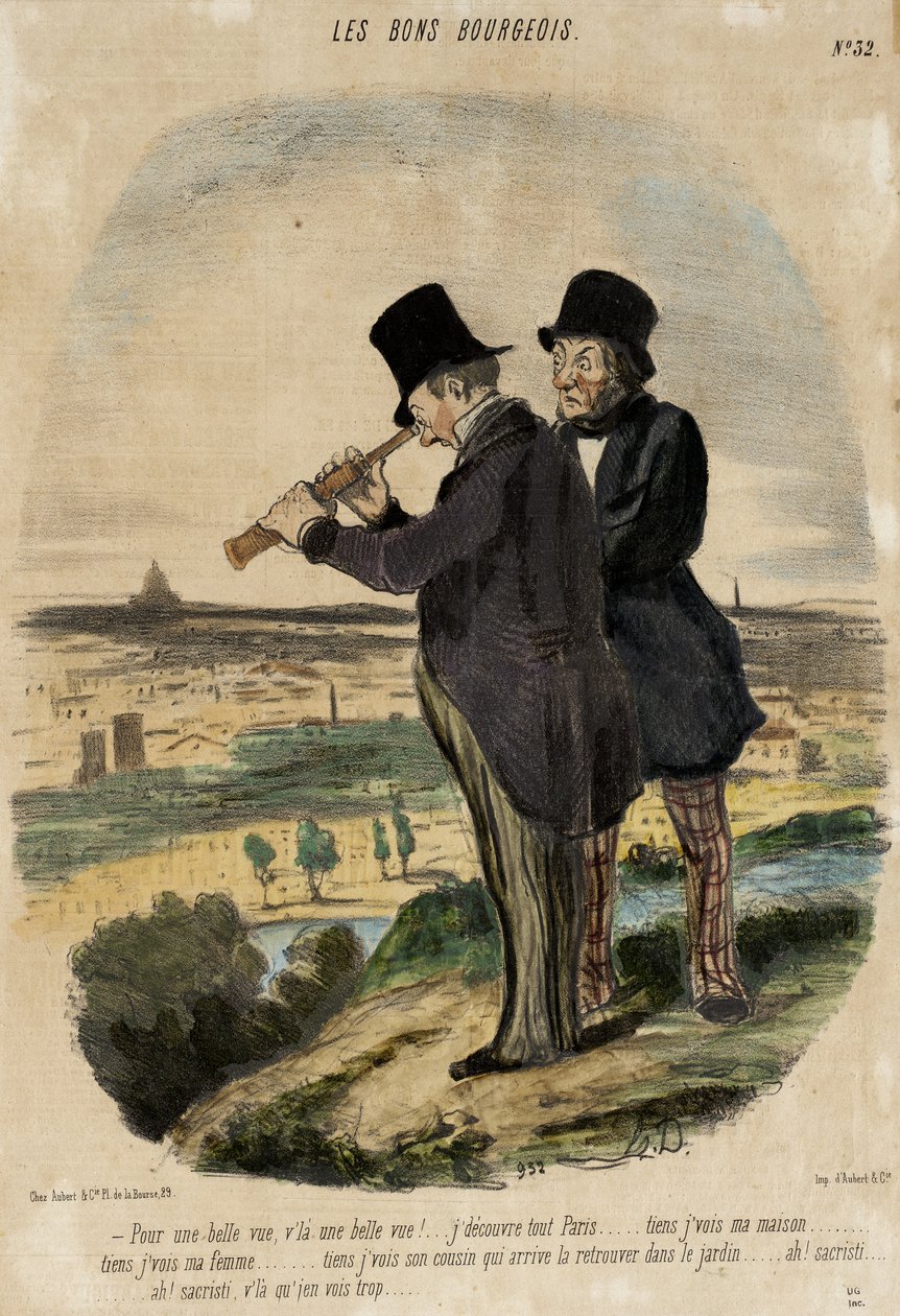 Pro krásný výhled, tady je krásný výhled!... od Honoré Daumier