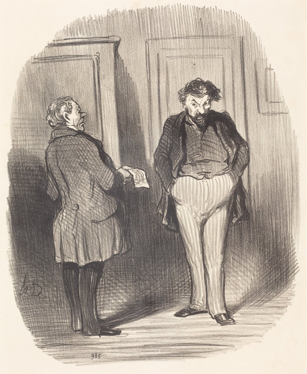 Mohl byste mi říci...? Mám chřipku!... od Honoré Daumier