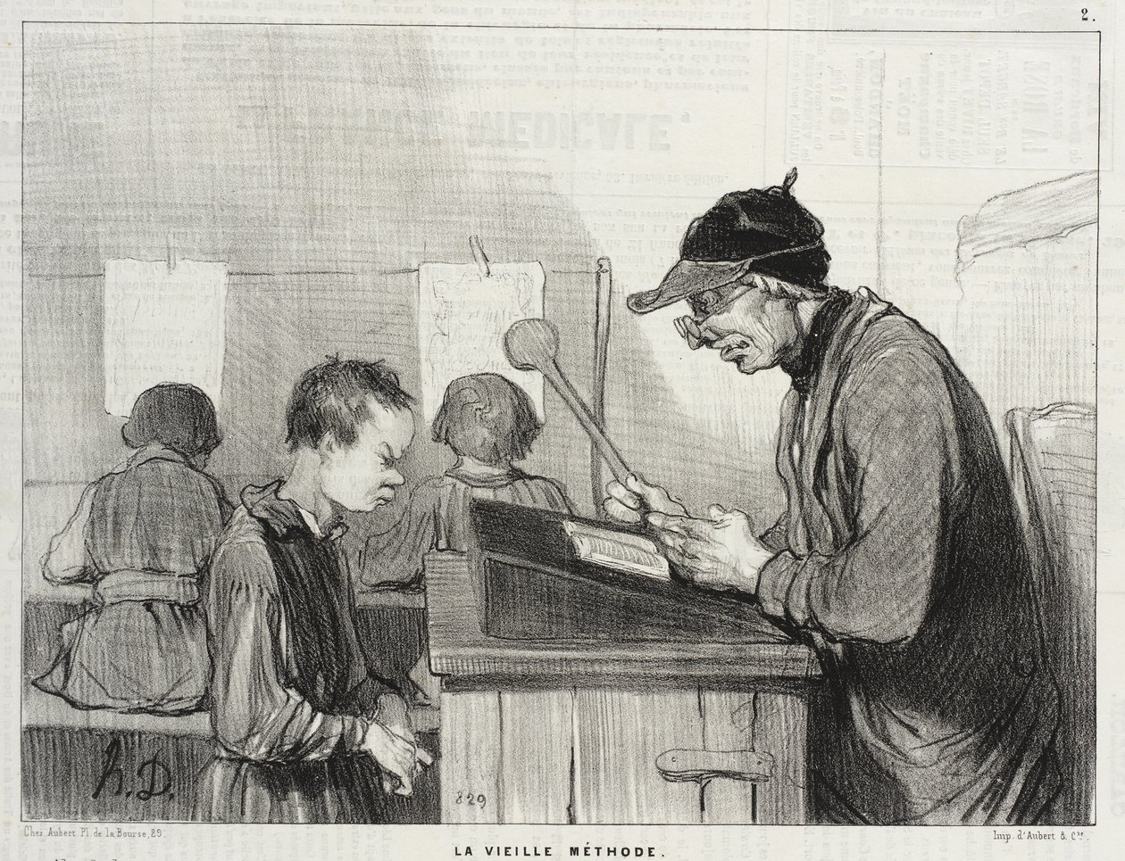 Professors et Moutards (série grafických listů) od Honoré Daumier
