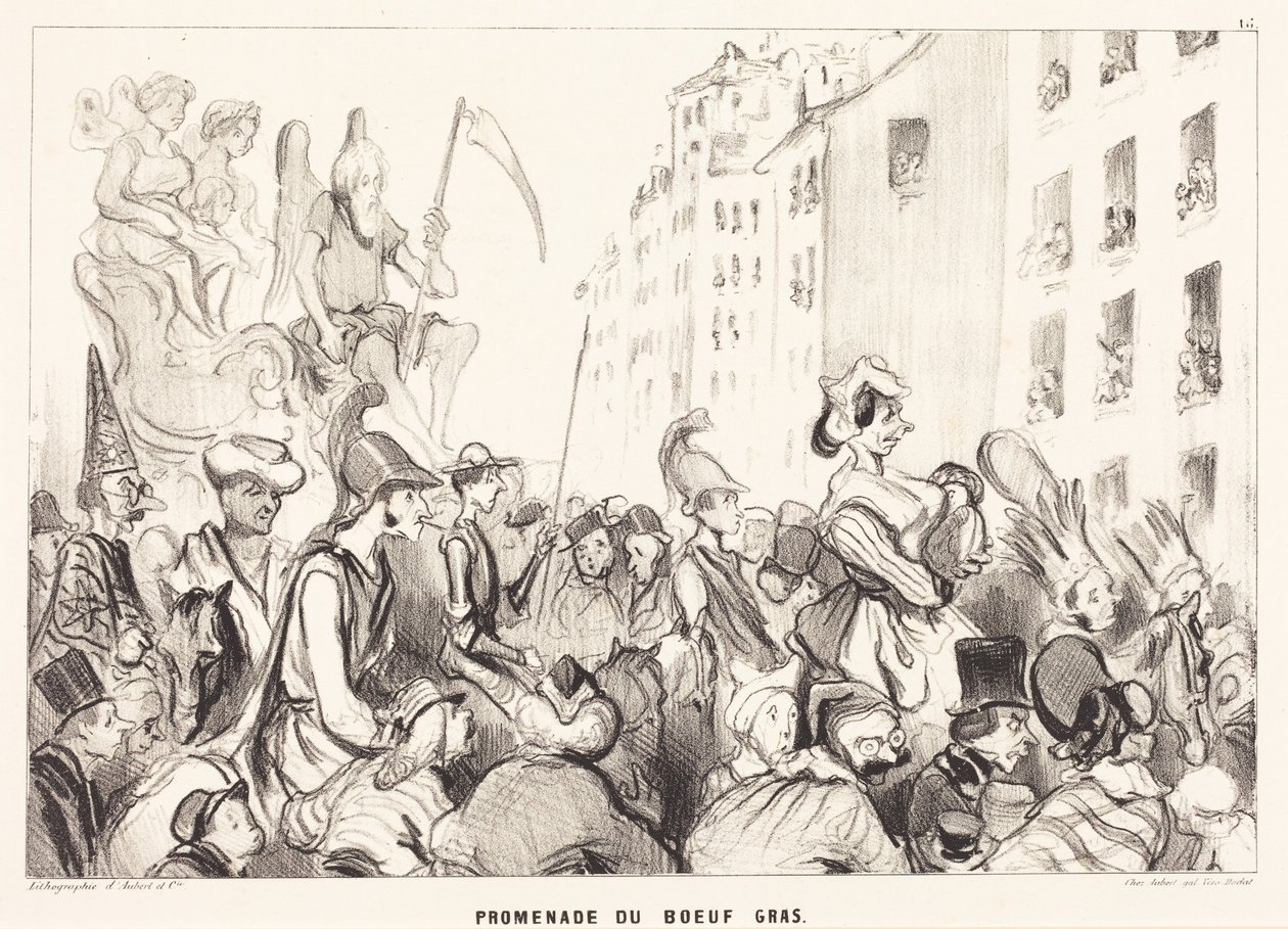 Průvod tučného vola od Honoré Daumier