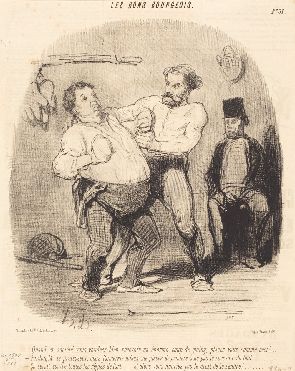 Když ve společnosti budete chtít přijmout... skleničku... od Honoré Daumier