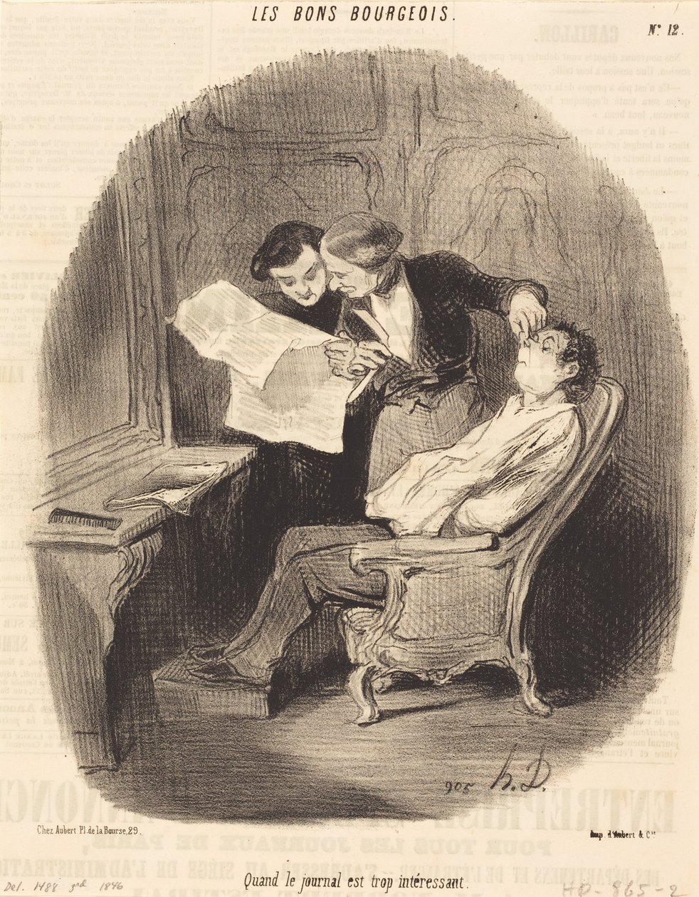 Když je noviny příliš zajímavé od Honoré Daumier