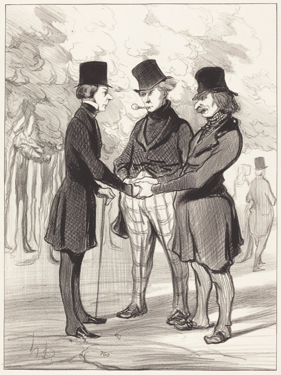 Jaké šťastné setkání!... Je to... od Honoré Daumier