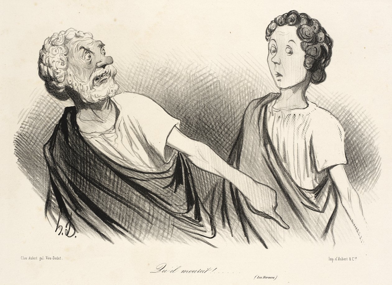„Ať zemře!“ (Horatiové) od Honoré Daumier