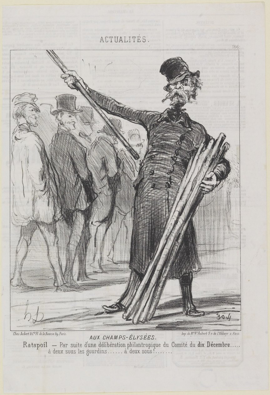 Ratapoil. Na Champs-Élysées od Honoré Daumier