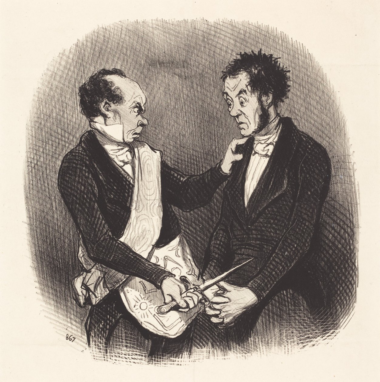 Přijetí svobodného zednáře od Honoré Daumier