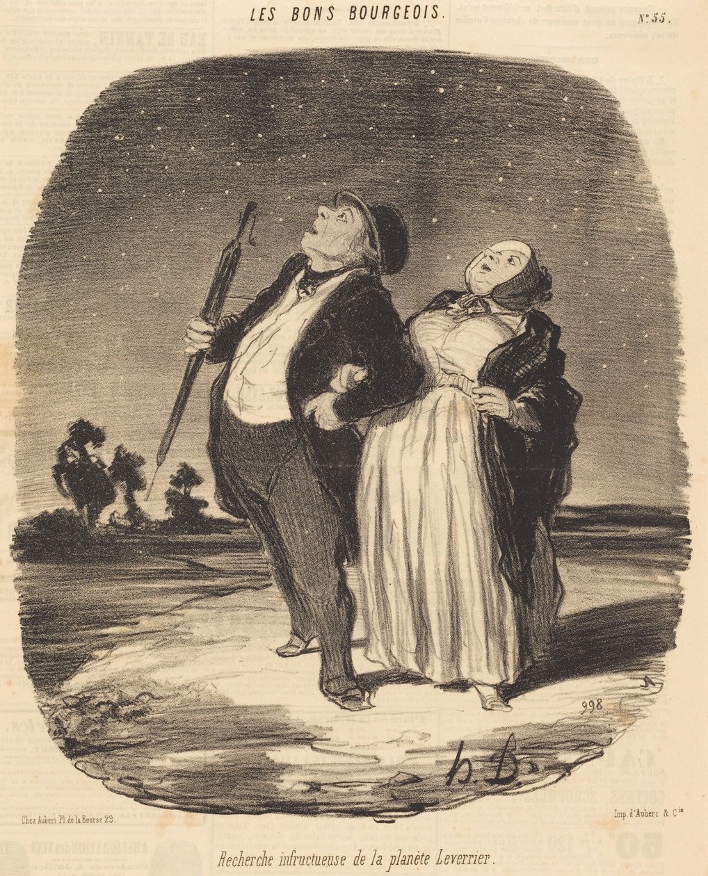 Neúspěšné hledání planety Leverrier od Honoré Daumier