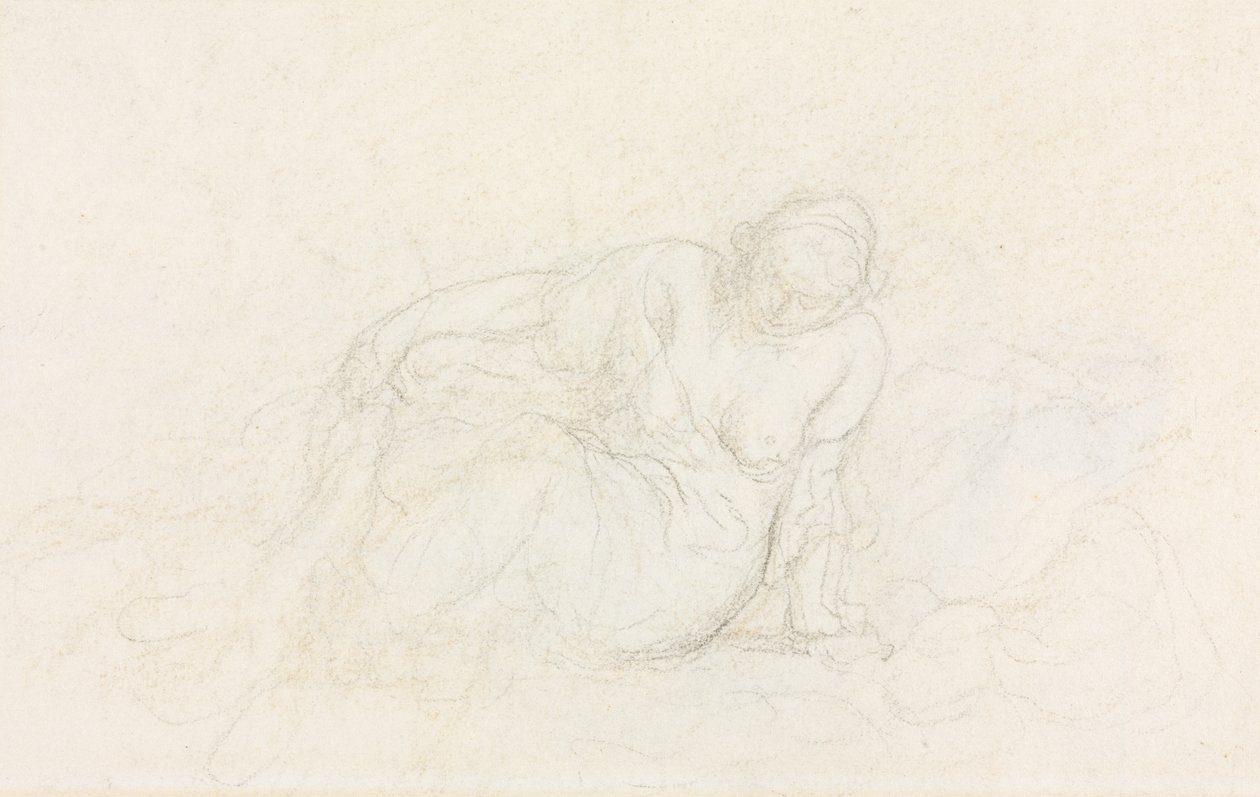 Ležící žena opřená o paži (verze) od Honoré Daumier