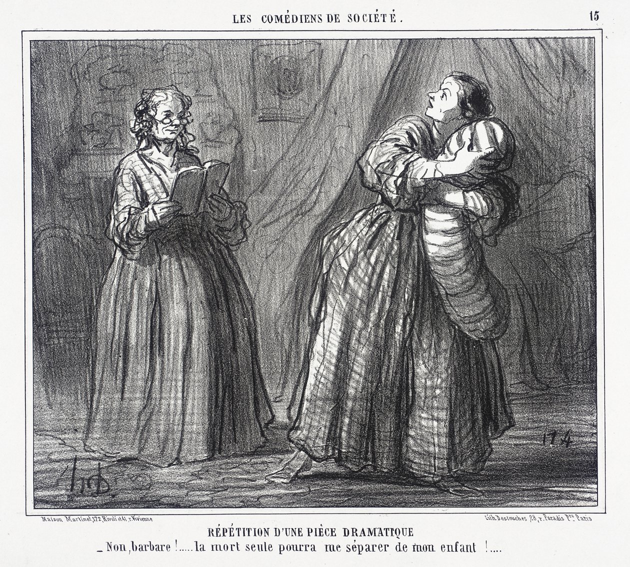 Zkouška dramatické hry od Honoré Daumier
