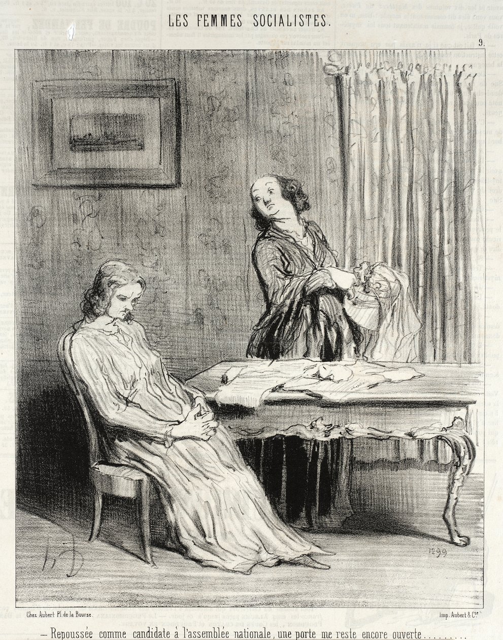 Odstrčená... dveře mi zůstávají otevřené... od Honoré Daumier
