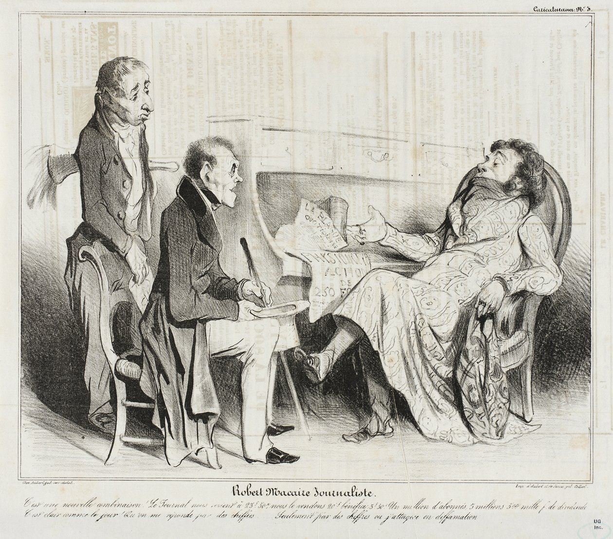 Robert Macaire, novinář od Honoré Daumier