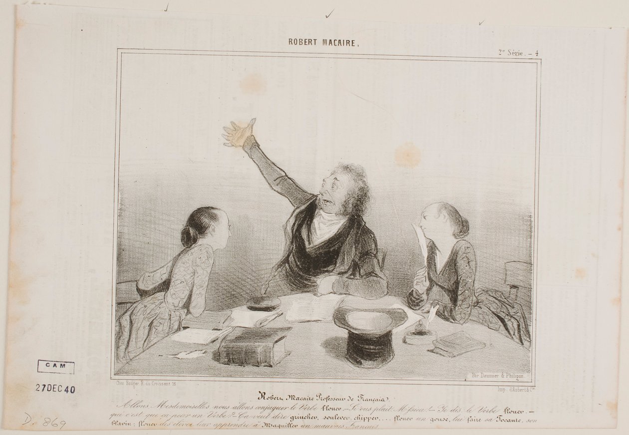 Robert Macaire, profesor francouzštiny od Honoré Daumier