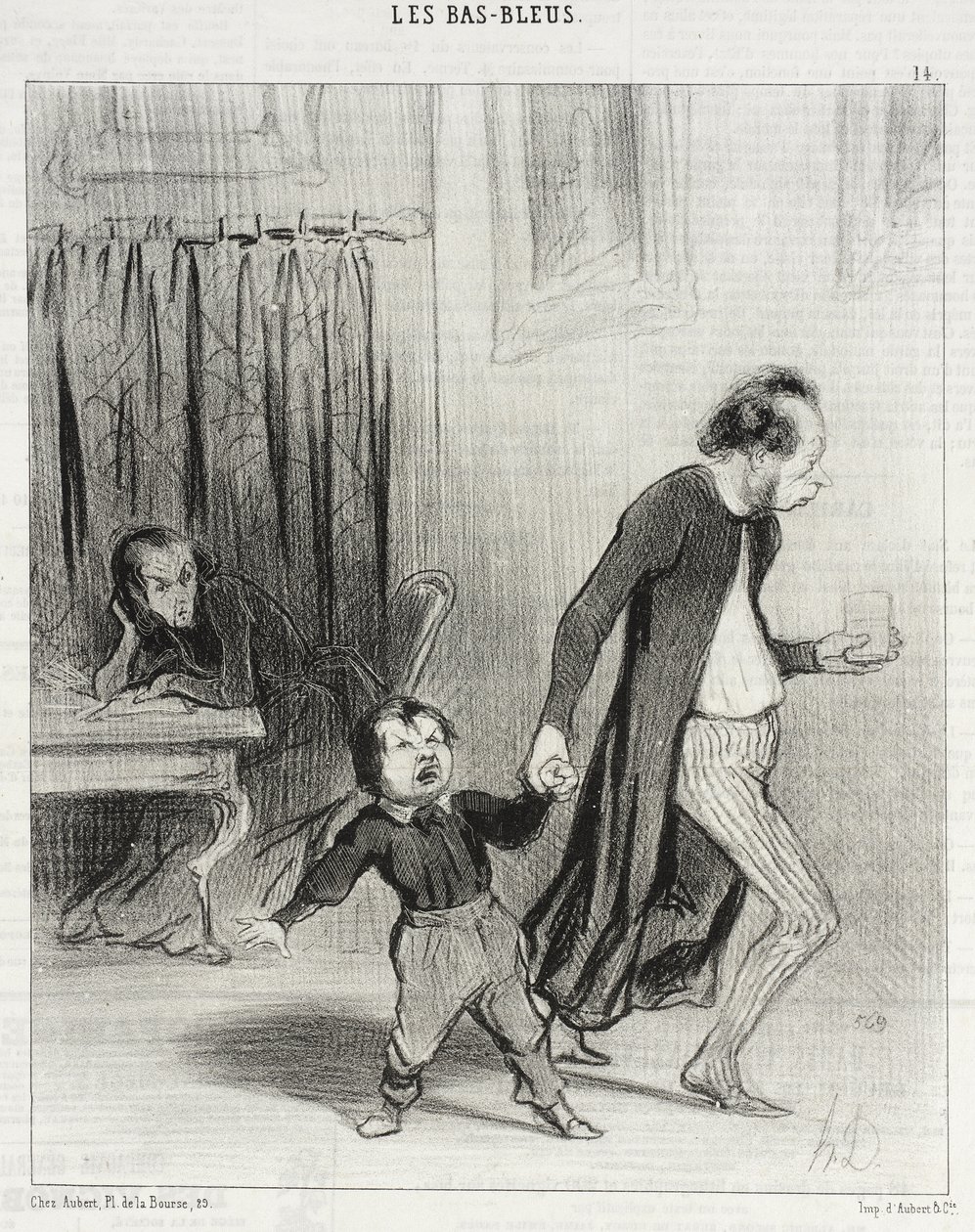 Ty zatracené chlípné dítě, jdi pryč! od Honoré Daumier