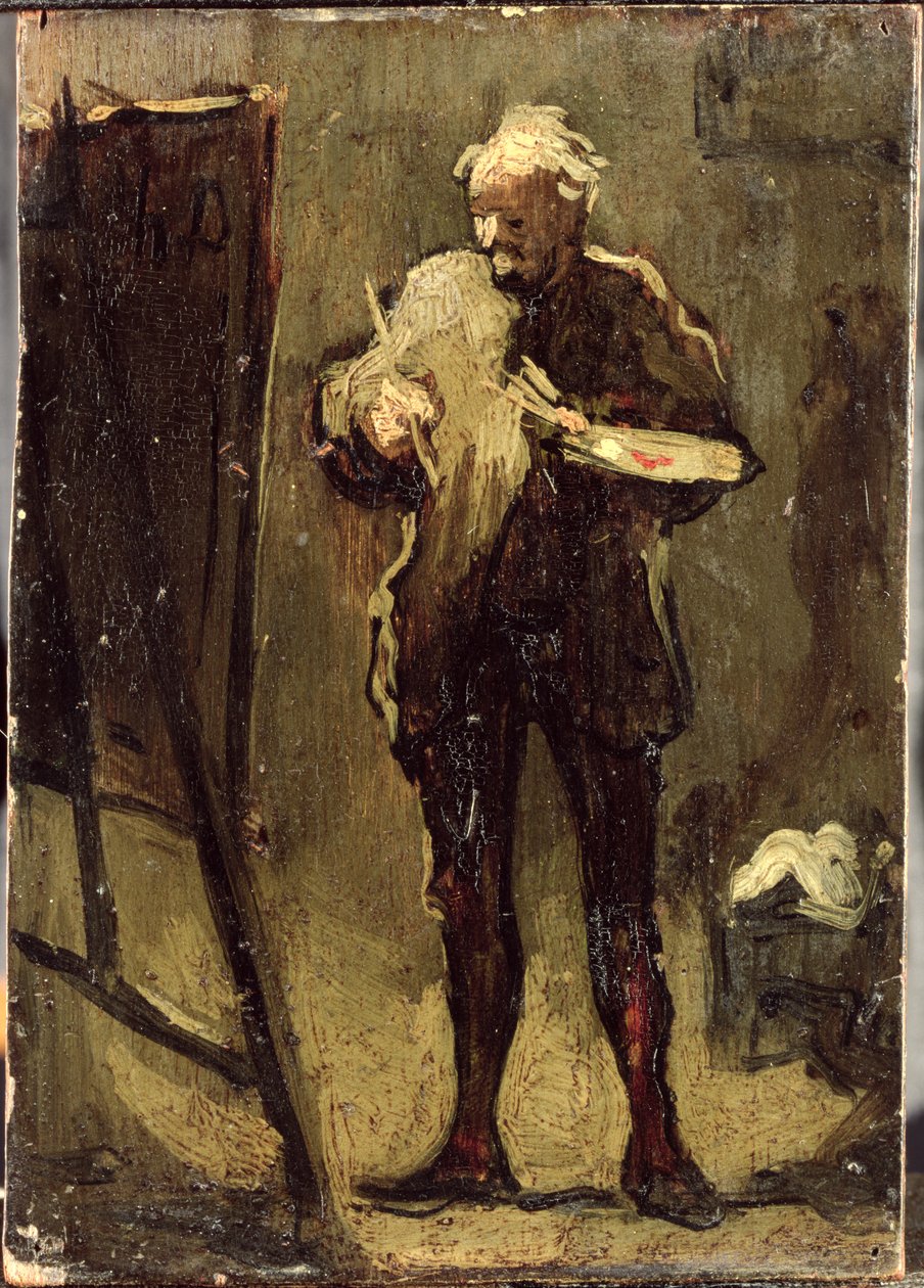 Autoportrét (olej na panelu) od Honoré Daumier