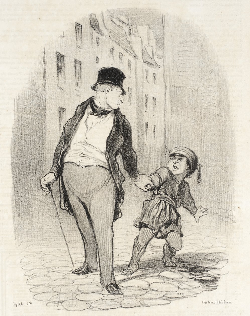 Jestli nepřijdeš do školy rychleji než takhle od Honoré Daumier