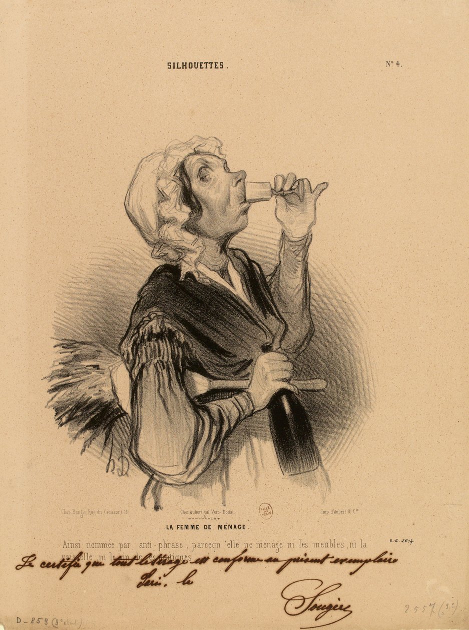 Siluety č. 4: Uklízečka. - Tak nazvaná antifrází... od Honoré Daumier