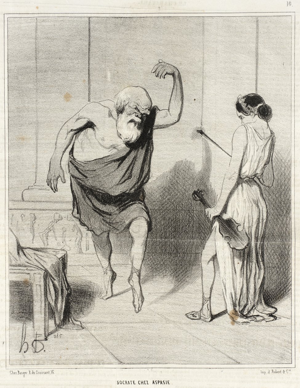 Sokrates u Aspasie od Honoré Daumier