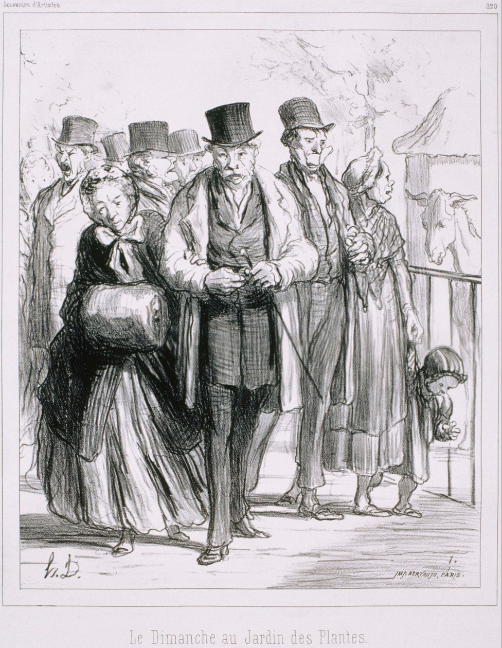 Vzpomínky umělců: Neděle v Jardin des Plantes od Honoré Daumier