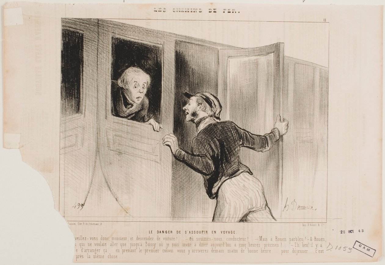 Nebezpečí ospalého výletu od Honoré Daumier