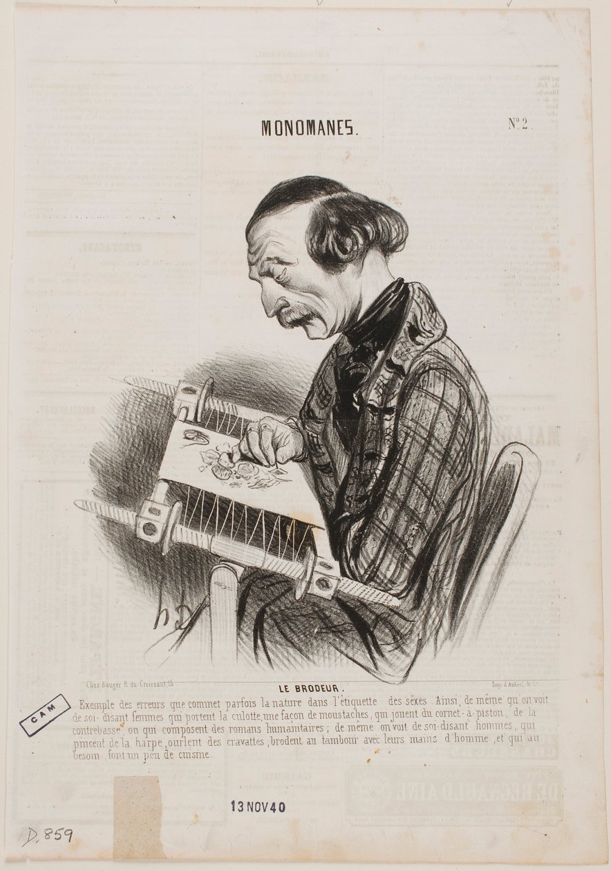 Vyšívačka od Honoré Daumier